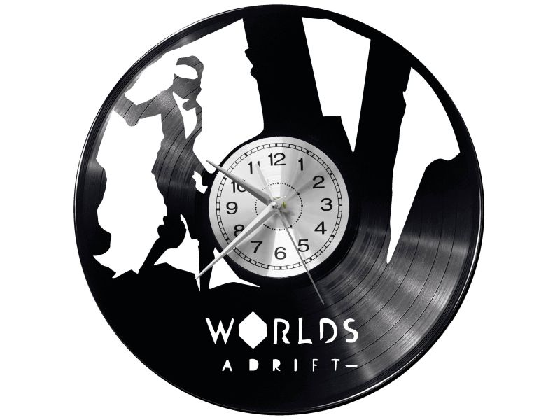 Worlds Adrift Video Game Vinyl Zegar Ścienny Płyta Winylowa Nowoczesny Dekoracyjny Na Prezent 
Urodziny