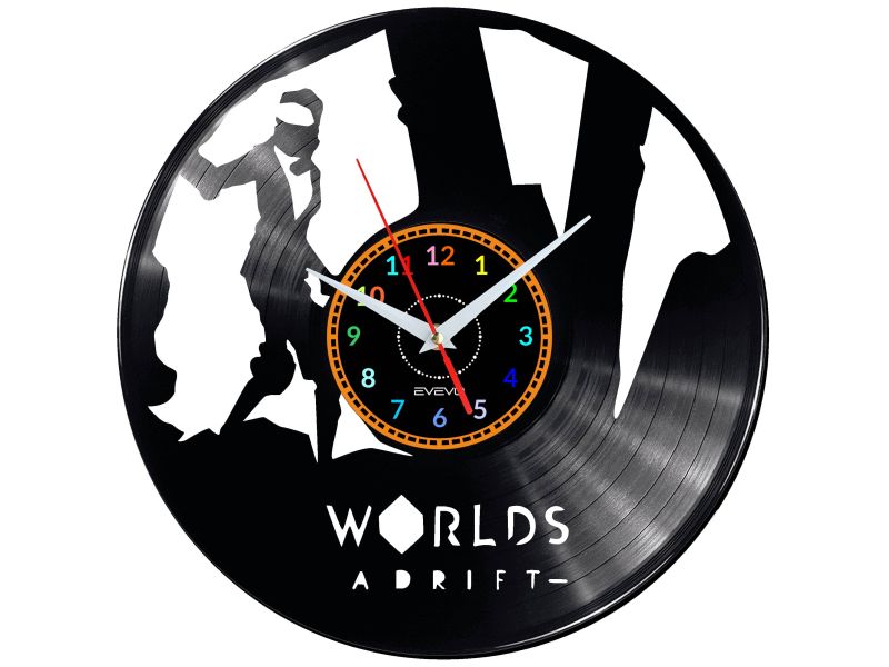 Worlds Adrift Video Game Vinyl Zegar Ścienny Płyta Winylowa Nowoczesny Dekoracyjny Na Prezent 
Urodziny