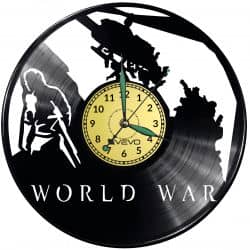 World War Z Video Game Vinyl Zegar Ścienny Płyta Winylowa Nowoczesny Dekoracyjny Na Prezent 
Urodziny