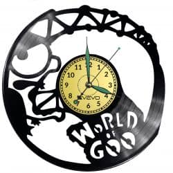 World of Goo Video Game Vinyl Zegar Ścienny Płyta Winylowa Nowoczesny Dekoracyjny Na Prezent 
Urodziny