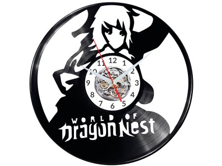 World of Dragon Nest Video Game Vinyl Zegar Ścienny Płyta Winylowa Nowoczesny Dekoracyjny Na Prezent 
Urodziny