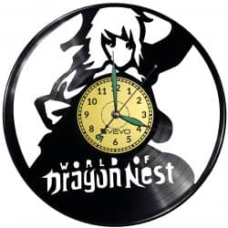 World of Dragon Nest Video Game Vinyl Zegar Ścienny Płyta Winylowa Nowoczesny Dekoracyjny Na Prezent 
Urodziny