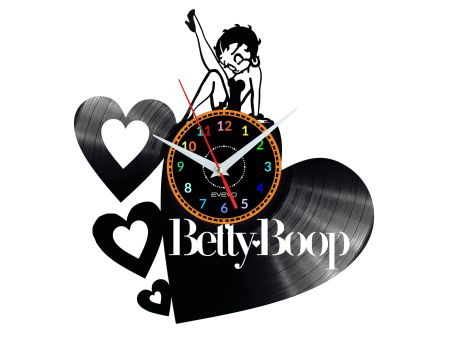 Betty Boop Vinyl Zegar Ścienny Płyta Winylowa Nowoczesny Dekoracyjny Na Prezent Urodziny