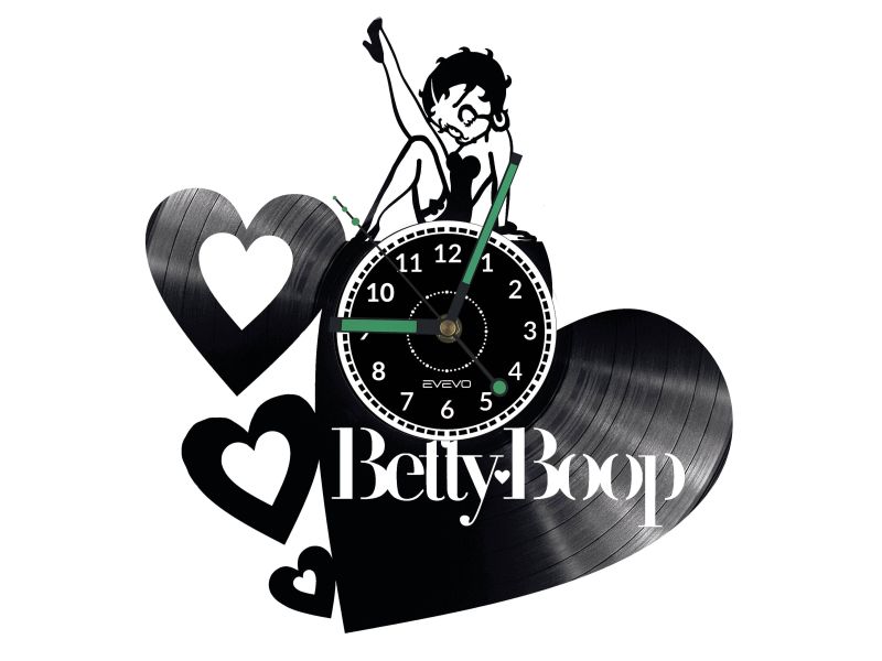 Betty Boop Vinyl Zegar Ścienny Płyta Winylowa Nowoczesny Dekoracyjny Na Prezent Urodziny