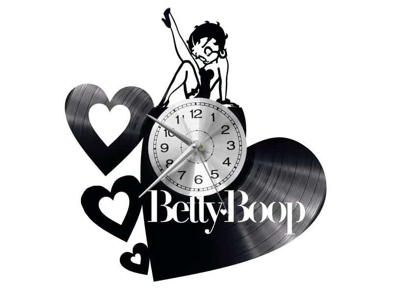 Betty Boop Vinyl Zegar Ścienny Płyta Winylowa Nowoczesny Dekoracyjny Na Prezent Urodziny