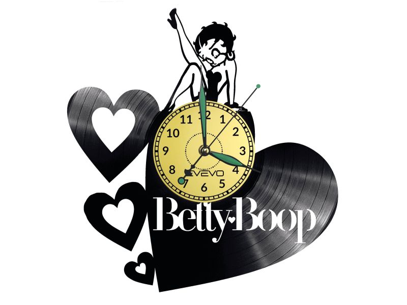 Betty Boop Vinyl Zegar Ścienny Płyta Winylowa Nowoczesny Dekoracyjny Na Prezent Urodziny