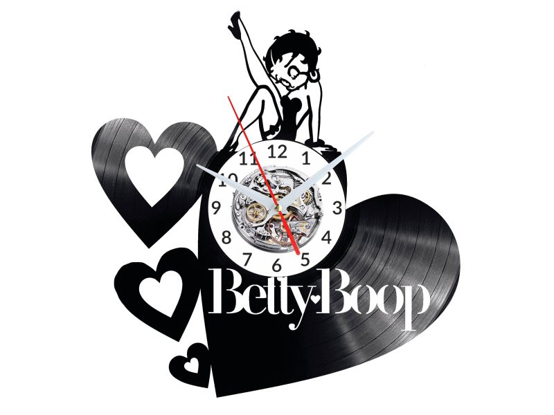 Betty Boop Vinyl Zegar Ścienny Płyta Winylowa Nowoczesny Dekoracyjny Na Prezent Urodziny