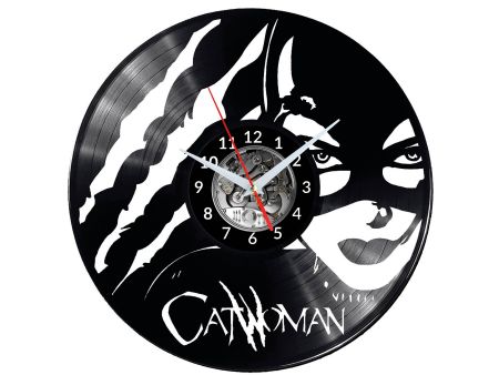 Catwoman Vinyl Zegar Ścienny Płyta Winylowa Nowoczesny Dekoracyjny Na Prezent Urodziny