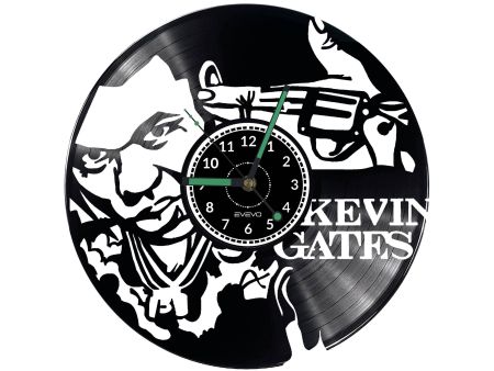 Kevin Gates Vinyl Zegar Ścienny Płyta Winylowa Nowoczesny Dekoracyjny Na Prezent Urodziny