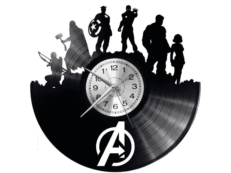 Avengers Vinyl Zegar Ścienny Płyta Winylowa Nowoczesny Dekoracyjny Na Prezent Urodziny