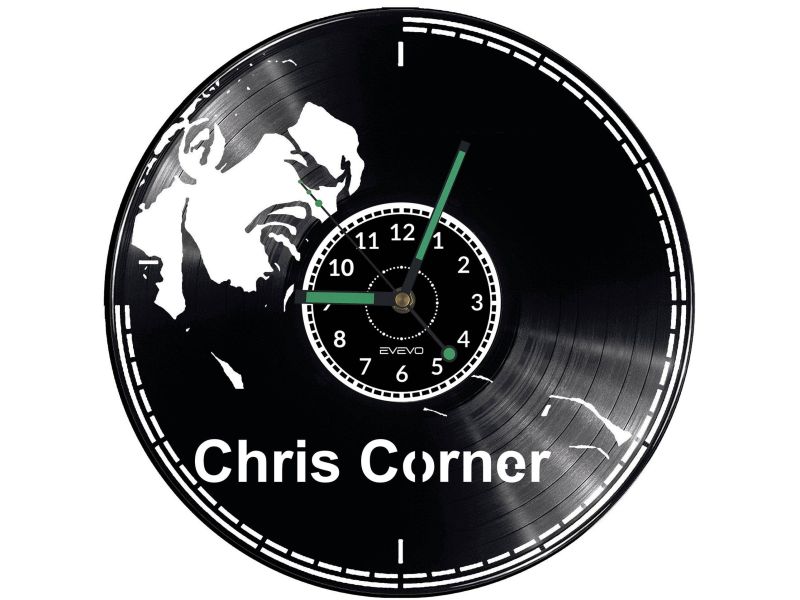 Chris Corner Vinyl Zegar Ścienny Płyta Winylowa Nowoczesny Dekoracyjny Na Prezent Urodziny