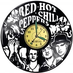 Red Hot Chili Peppers  Vinyl Zegar Ścienny Płyta Winylowa Nowoczesny Dekoracyjny Na Prezent Urodziny
