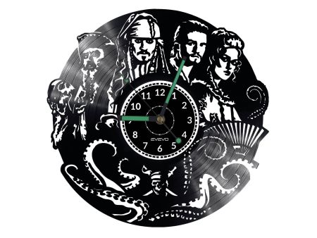 Pirates of the Caribbean Vinyl Zegar Ścienny Płyta Winylowa Nowoczesny Dekoracyjny Na Prezent Urodziny