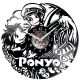 Ponyo Anime Vinyl Zegar Ścienny Płyta Winylowa Nowoczesny Dekoracyjny Na Prezent Urodziny