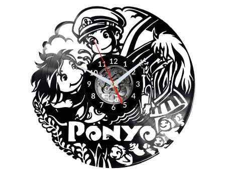 Ponyo Anime Vinyl Zegar Ścienny Płyta Winylowa Nowoczesny Dekoracyjny Na Prezent Urodziny