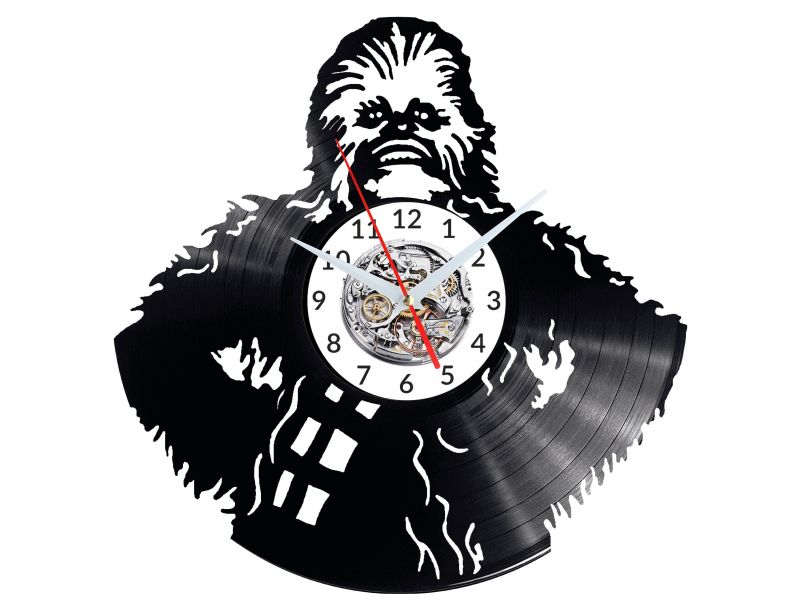 Chewbacca Star Wars Vinyl Zegar Ścienny Płyta Winylowa Nowoczesny Dekoracyjny Na Prezent Urodziny