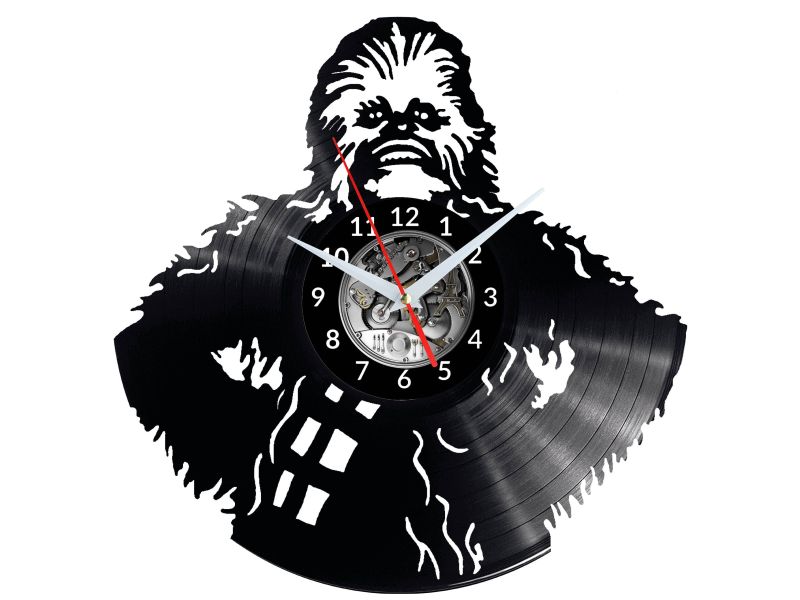 Chewbacca Star Wars Vinyl Zegar Ścienny Płyta Winylowa Nowoczesny Dekoracyjny Na Prezent Urodziny