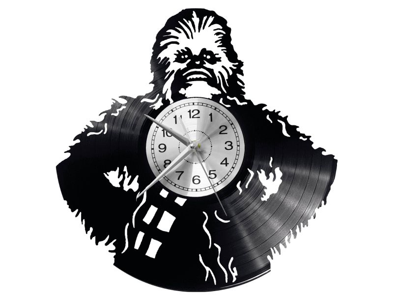 Chewbacca Star Wars Vinyl Zegar Ścienny Płyta Winylowa Nowoczesny Dekoracyjny Na Prezent Urodziny