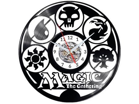 Magic The Gathering Vinyl Zegar Ścienny Płyta Winylowa Nowoczesny Dekoracyjny Na Prezent Urodziny