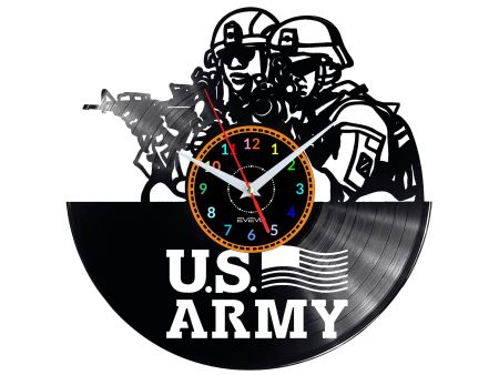 U.S. ARMY Vinyl Zegar Ścienny Płyta Winylowa Nowoczesny Dekoracyjny Na Prezent Urodziny