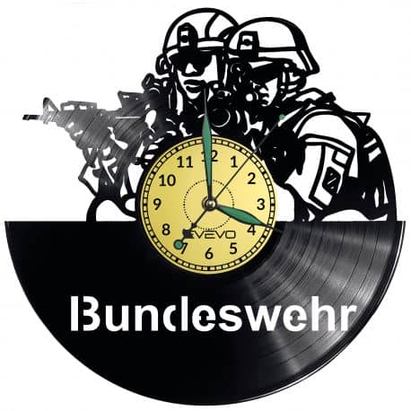 Bundeswehr Vinyl Zegar Ścienny Płyta Winylowa Nowoczesny Dekoracyjny Na Prezent Urodziny