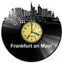 Frankfurt an Main Vinyl Zegar Ścienny Płyta Winylowa Nowoczesny Dekoracyjny Na Prezent Urodziny