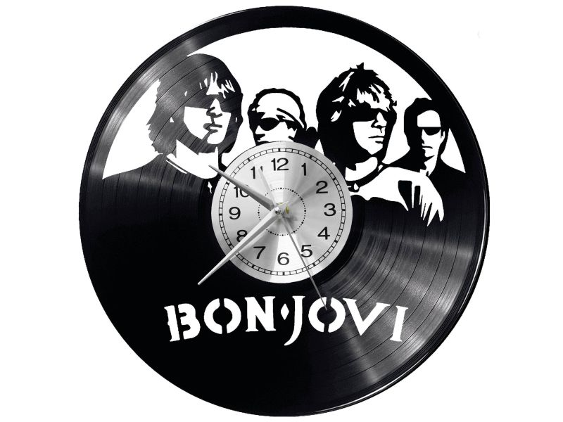 Bon Jovi Vinyl Zegar Ścienny Płyta Winylowa Nowoczesny Dekoracyjny Na Prezent Urodziny