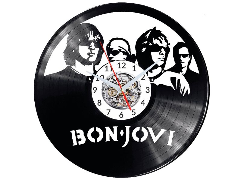 Bon Jovi Vinyl Zegar Ścienny Płyta Winylowa Nowoczesny Dekoracyjny Na Prezent Urodziny