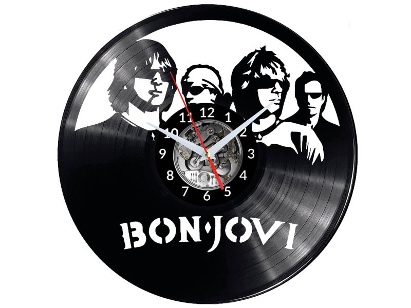 Bon Jovi Vinyl Zegar Ścienny Płyta Winylowa Nowoczesny Dekoracyjny Na Prezent Urodziny