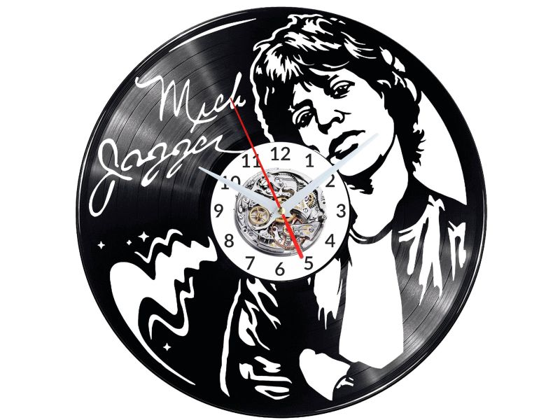 Mick Jagger Vinyl Zegar Ścienny Płyta Winylowa Nowoczesny Dekoracyjny Na Prezent Urodziny