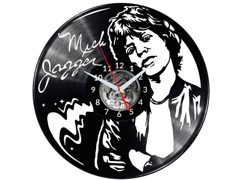 Mick Jagger Vinyl Zegar Ścienny Płyta Winylowa Nowoczesny Dekoracyjny Na Prezent Urodziny