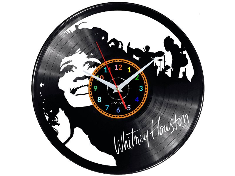 Whitney Houston Vinyl Zegar Ścienny Płyta Winylowa Nowoczesny Dekoracyjny Na Prezent Urodziny