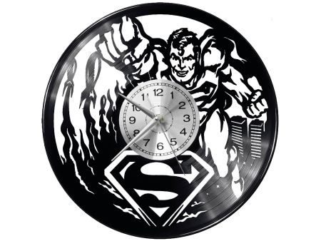 Superman Vinyl Zegar Ścienny Płyta Winylowa Nowoczesny Dekoracyjny Na Prezent Urodziny