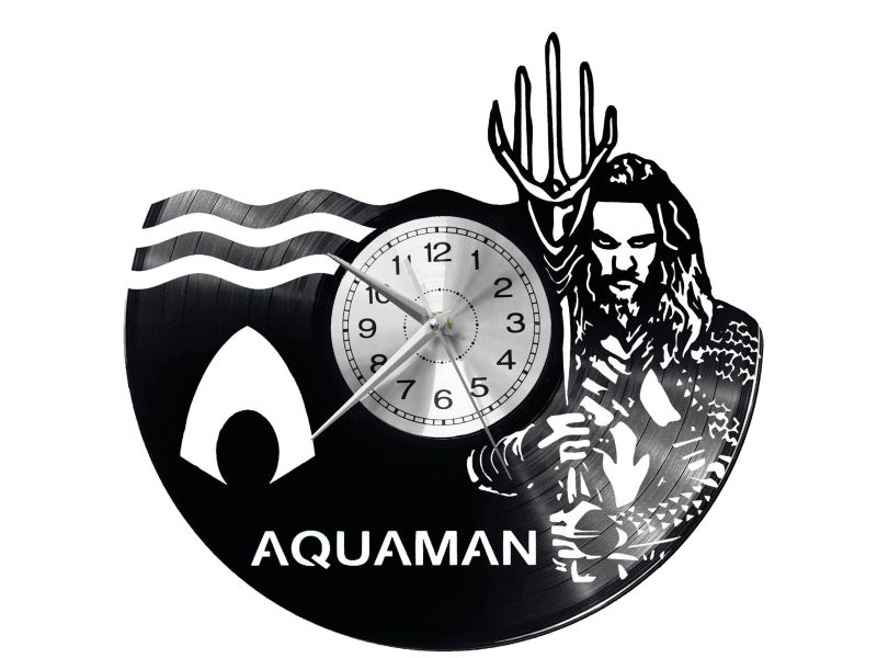 Aquaman Vinyl Zegar Ścienny Płyta Winylowa Nowoczesny Dekoracyjny Na Prezent Urodziny