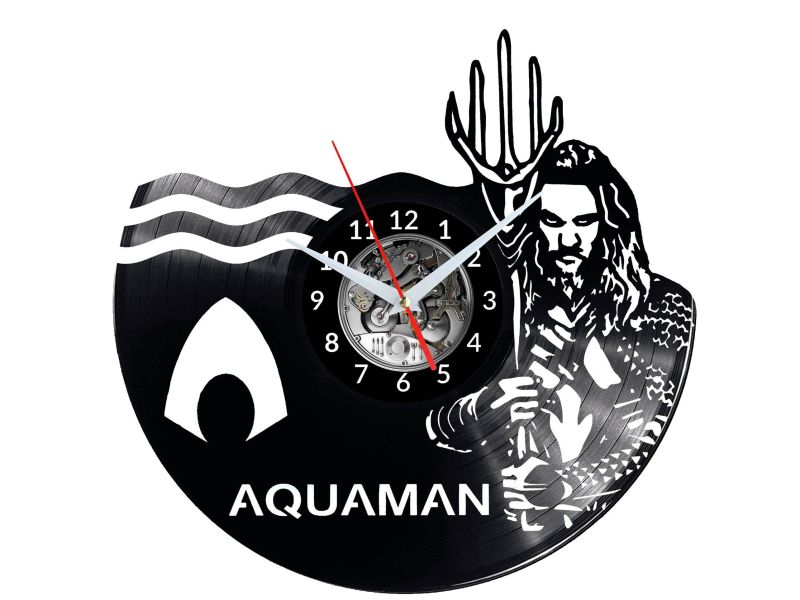 Aquaman Vinyl Zegar Ścienny Płyta Winylowa Nowoczesny Dekoracyjny Na Prezent Urodziny