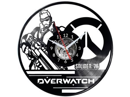 Overwatch  Vinyl Zegar Ścienny Płyta Winylowa Nowoczesny Dekoracyjny Na Prezent Urodziny