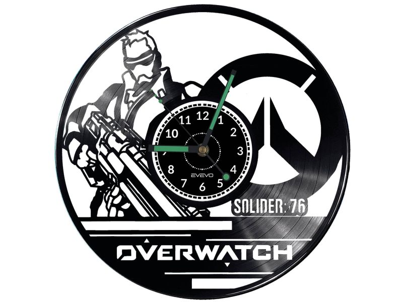 Overwatch  Vinyl Zegar Ścienny Płyta Winylowa Nowoczesny Dekoracyjny Na Prezent Urodziny