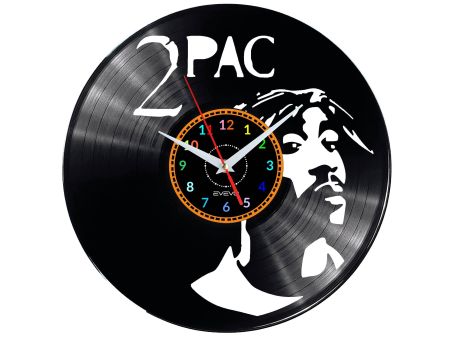 2Pac  Vinyl Zegar Ścienny Płyta Winylowa Nowoczesny Dekoracyjny Na Prezent Urodziny