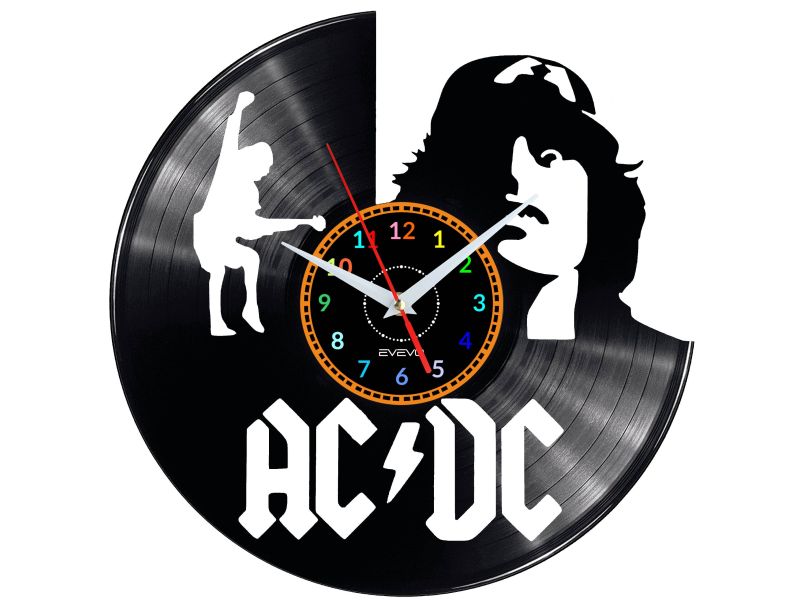 ACDC Vinyl Zegar Ścienny Płyta Winylowa Nowoczesny Dekoracyjny Na Prezent Urodziny