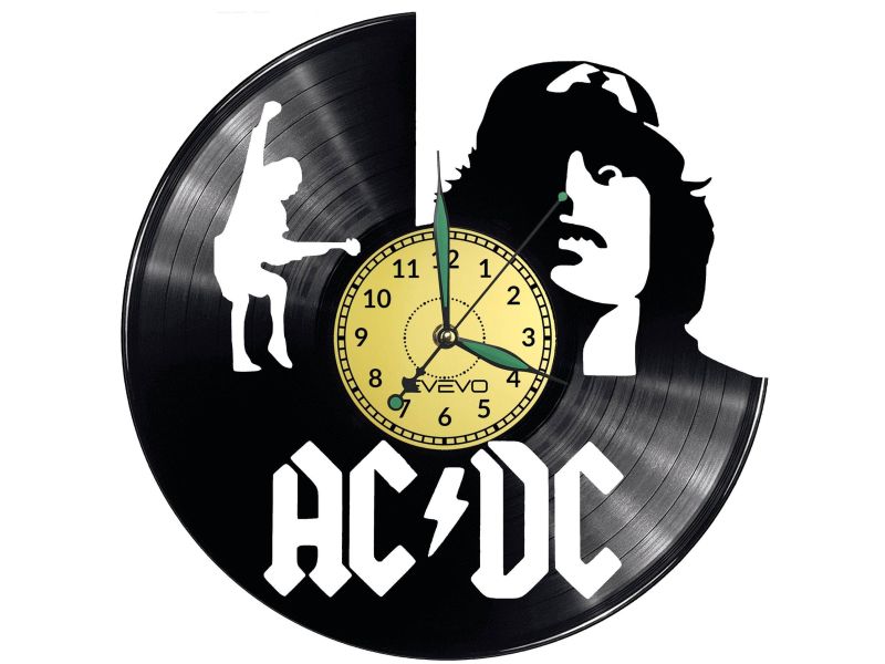 ACDC Vinyl Zegar Ścienny Płyta Winylowa Nowoczesny Dekoracyjny Na Prezent Urodziny