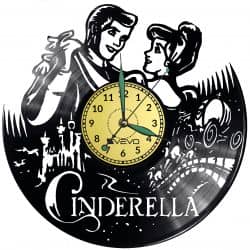 Cinderella Vinyl Zegar Ścienny Płyta Winylowa Nowoczesny Dekoracyjny Na Prezent Urodziny