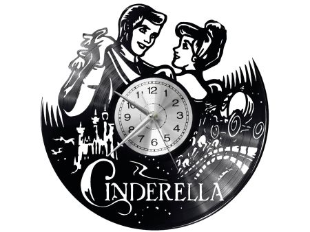 Cinderella Vinyl Zegar Ścienny Płyta Winylowa Nowoczesny Dekoracyjny Na Prezent Urodziny