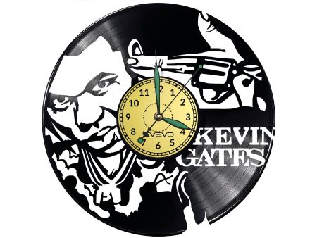 Kevin Gates Vinyl Zegar Ścienny Płyta Winylowa Nowoczesny Dekoracyjny Na Prezent Urodziny