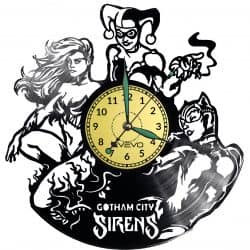 Gotham City Sirens Vinyl Zegar Ścienny Płyta Winylowa Nowoczesny Dekoracyjny Na Prezent Urodziny