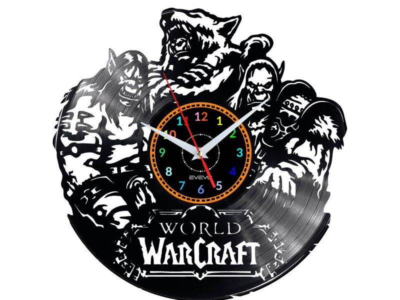 World of Warcraft Game Vinyl Zegar Ścienny Płyta Winylowa Nowoczesny Dekoracyjny Na Prezent Urodziny