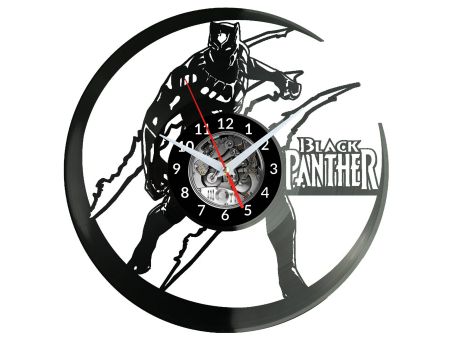 Black Panther Vinyl Zegar Ścienny Płyta Winylowa Nowoczesny Dekoracyjny Na Prezent Urodziny