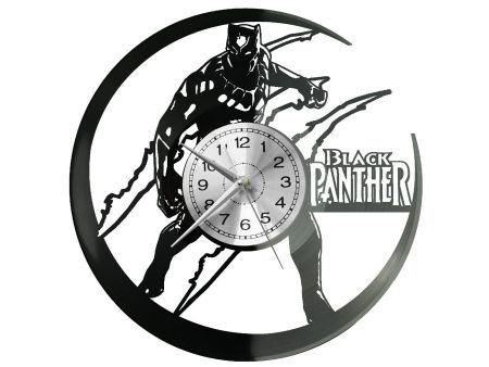 Black Panther Vinyl Zegar Ścienny Płyta Winylowa Nowoczesny Dekoracyjny Na Prezent Urodziny