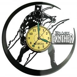 Black Panther Vinyl Zegar Ścienny Płyta Winylowa Nowoczesny Dekoracyjny Na Prezent Urodziny