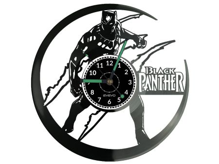 Black Panther Vinyl Zegar Ścienny Płyta Winylowa Nowoczesny Dekoracyjny Na Prezent Urodziny