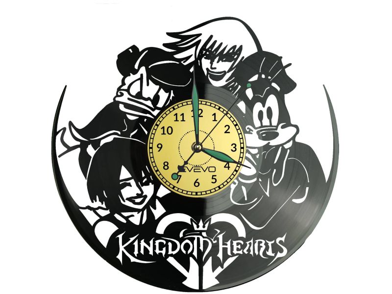 Kingdom Hearts Vinyl Zegar Ścienny Płyta Winylowa Nowoczesny Dekoracyjny Na Prezent Urodziny